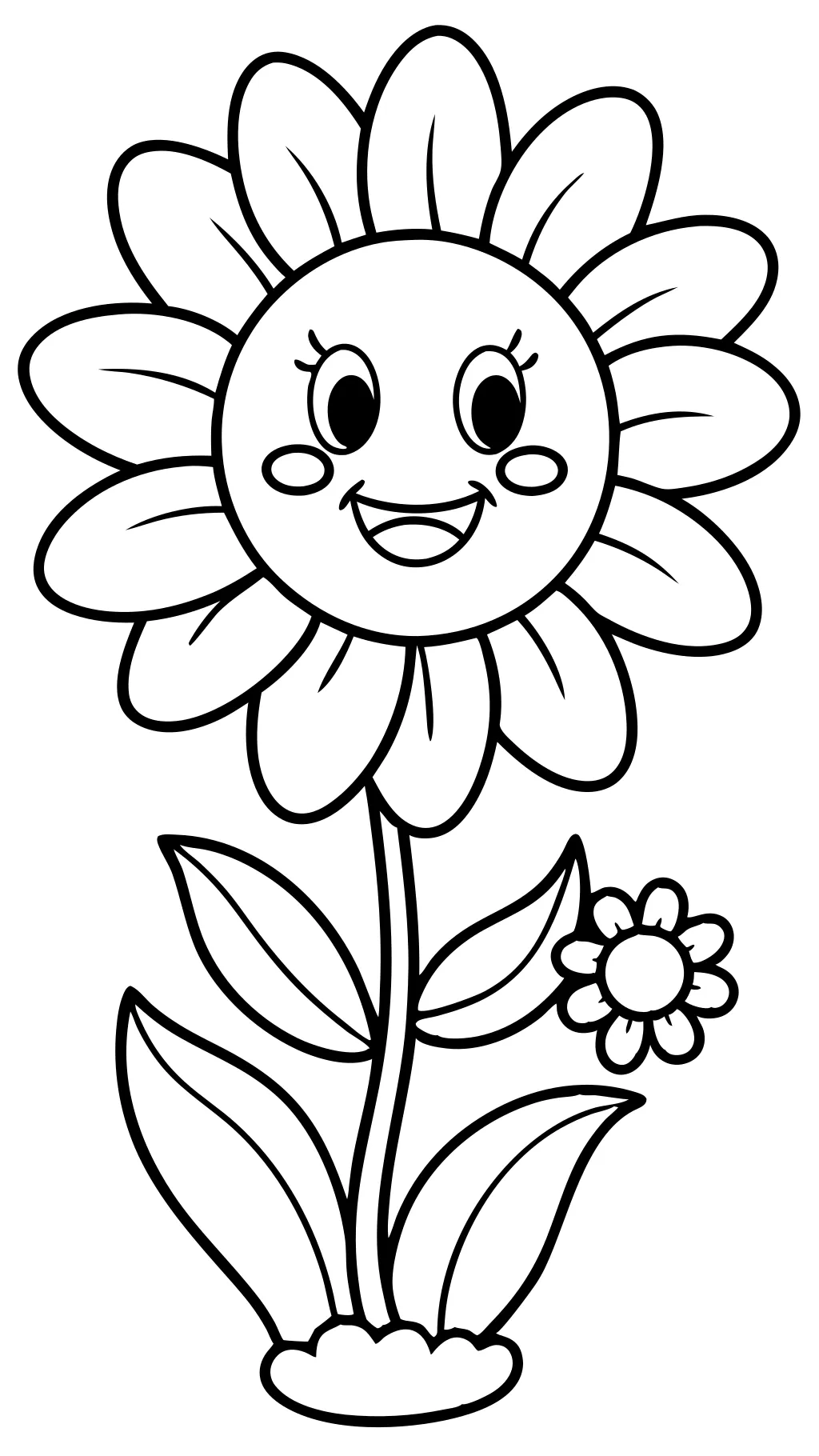 flower coloring page for preschool